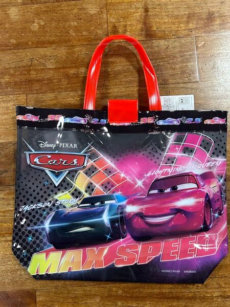 新品 タグ付 カーズ ディズニープールバッグ 男の子 トートバッグ レッド 子供 ドックハドソン メーター