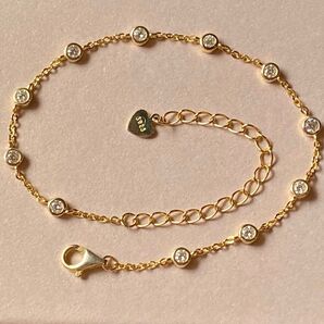 シルバーブレスレット モアサナイト アクセサリー ゴールド