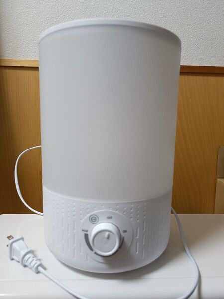 3.5L 超音波加湿器 円筒形ホワイト 加湿器 大容量 超音波式 ホワイト 超音波式加湿器 UVライト除菌 ダブル吹出口