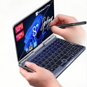 8インチ ミニパソコン ミニPC タッチスクリーン ポータブル ノートパソコン