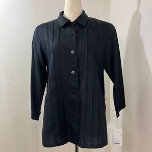 七分袖ブラウス 黒
