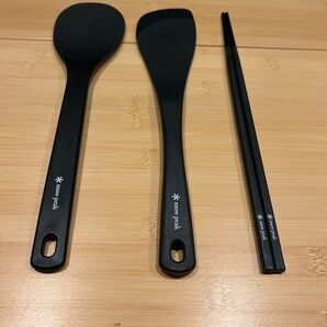 廃盤品 snow peak シリコン キッチンツール 3点セット 菜箸 スパチュラ しゃもじ