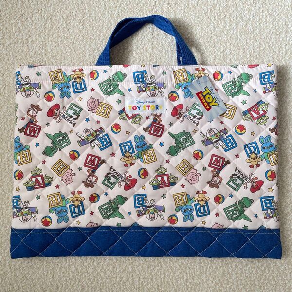 新品★Disney ピクサー トイストーリー キルトレッスンバッグ お稽古バッグ 男の子