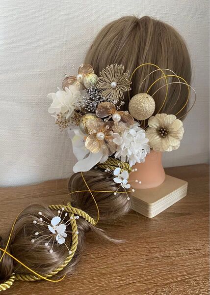豪華セット! 胡蝶蘭 和装髪飾り 結婚式 卒業式 成人式 七五三。 NO.47。