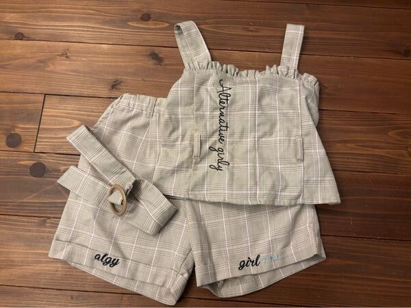 ALGY セットアップ パンツ トップス ビスチェ 女の子 キッズ 上下セット 150 140