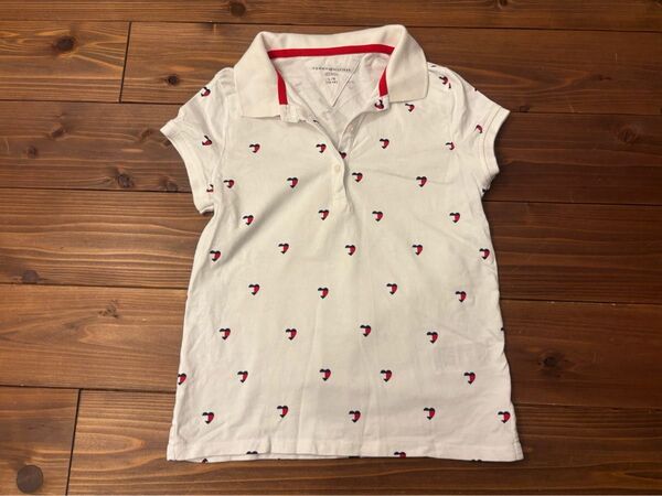 トミーヒルフィガー キッズ 可愛い ポロシャツ 半袖 トップス 12 14 150 160 子供服