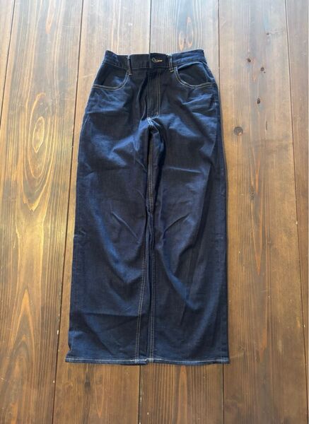 美品 しまむら ワイド ストレート デニム ジーンズ デニムパンツ パンツ ジーパン クロッシー レディース