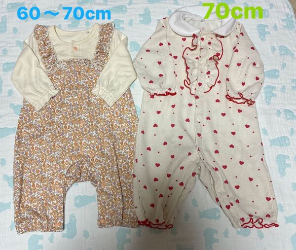 ベビー服 ロンパース60〜70cmと70cm 2枚セット