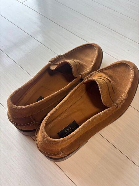 A.P.C スエード モカシンシューズ ブラウン 26cm アーペーセー ローファー レザー