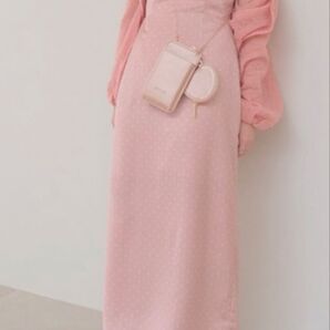 muguet ドットキャミワンピース ピンク