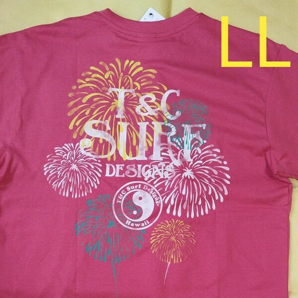 ▼1393 タウカン T&C 半袖Tシャツ LLサイズ 淡赤 未使用新品 タグ付 タウン&カントリー
