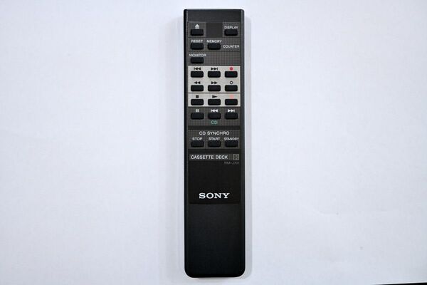 中古 SONY カセットデッキ用リモコン RM-J701 (TC-K700S 等黒系SONYカセットデッキ付属のリモコン)