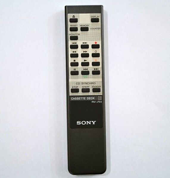 【未使用に近い美品】 SONY カセットデッキ用リモコン RM-J703 (TC-K555ESJ等のゴールド系カセットデッキ付属)
