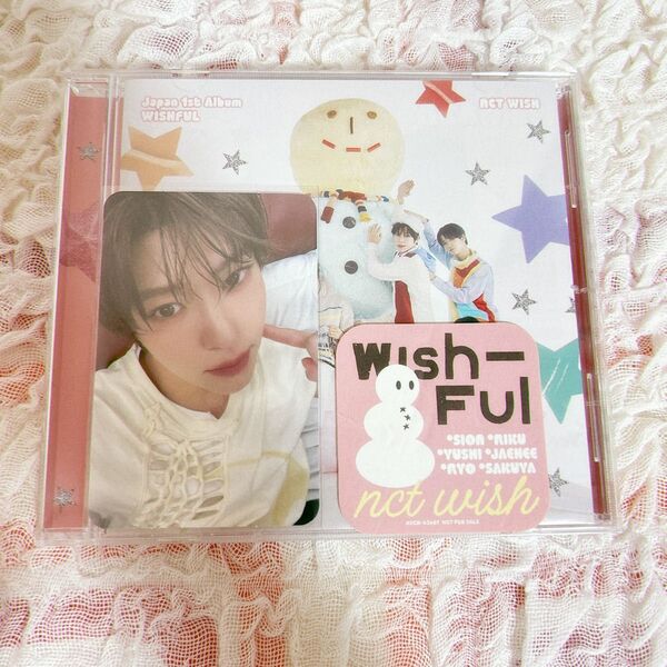 NCTWISH WISHFUL CD フォトカード トレカ シオン 通常盤 ステッカー ジュエルケース仕様