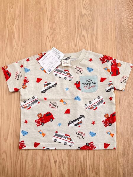 トミカとトム トミカ&トム つむぱぱ 総柄 働く車 半袖 Tシャツ 80サイズ 新品未使用