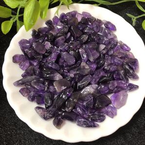 天然石☆浄化 《良質アメジストさざれ石》 中粒〜大粒100g