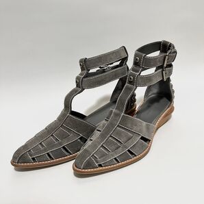 ALEXANDER WANG アレキサンダーワン ネジデザインヒールストラップレザーサンダル グレー系 36
