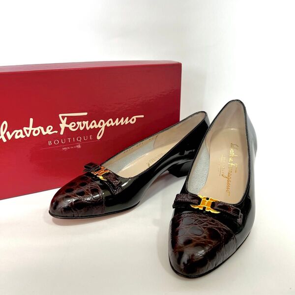 Salvatore Ferragamo サルヴァトーレ フェラガモ パンプス 4874 231 箱付き サイズ4 1/2イタリア製