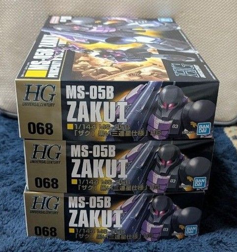 HGUC 1/144 ザクI 黒い三連星仕様 3セット