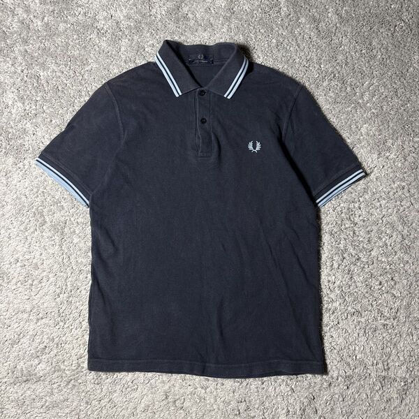 フレッドペリー FRED PERRY ポロシャツ 半袖ポロシャツ 鹿の子 半袖 ワンポイント刺繍 ロゴ刺繍 ユニセックス 古着