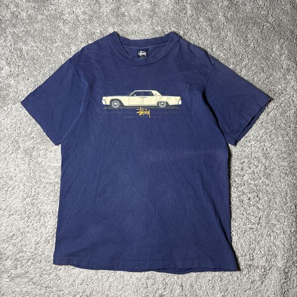 old stussy stussy ステューシー 90s USA製 シングルステッチ センターロゴ tシャツ ユニセックス 古着