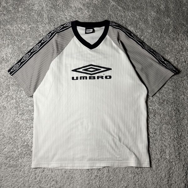 アンブロ UMBRO 00s 90s ゲームシャツ tシャツ センターロゴ バイカラー ユニセックス 古着