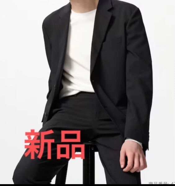 新品未使用 ユニクロ 感動ジャケット スーツ ジャケット UNIQLO ブラック 黒 L メンズ