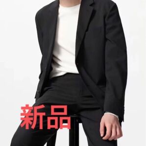 新品未使用 ユニクロ 感動ジャケット スーツ ジャケット UNIQLO ブラック 黒 L メンズ