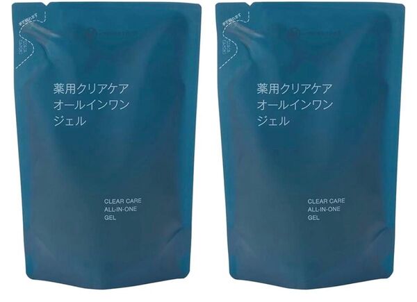 新品 無印良品 薬用クリアケアオールインワンジェル 詰替用 180g×2個セット 詰め替え レフィル クリアケア