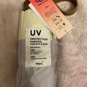 新品 wpc Wpc. 遮光 日傘 折りたたみ 傘 完全遮光 100%カット 晴雨兼用 切り継ぎタイニー tiny ラベンダー