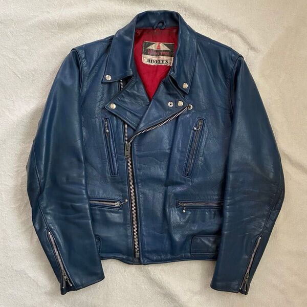 60s vintage highwayman ダブルライダース 古着 牛革