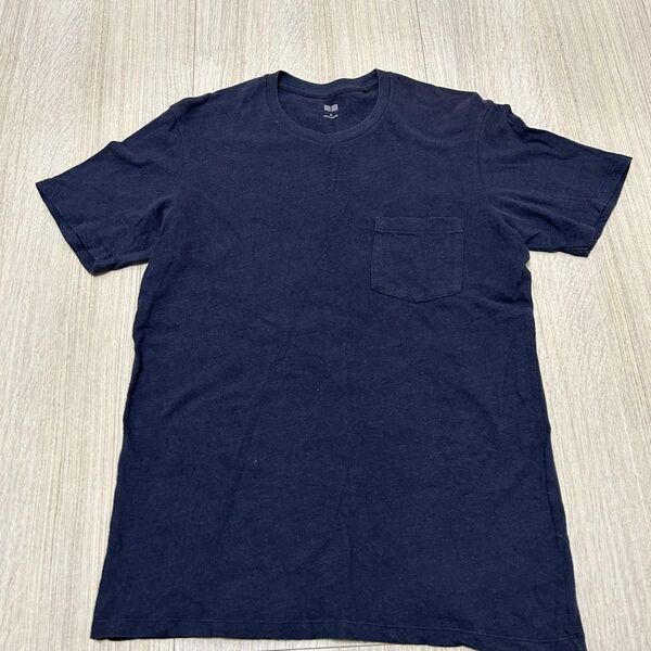 ユニクロ クルーネックTシャツ ネイビー Mサイズ