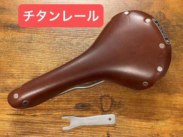 【貴重】Brooks Swallow B15 チタンレール 革サドル ブラウンBRONW