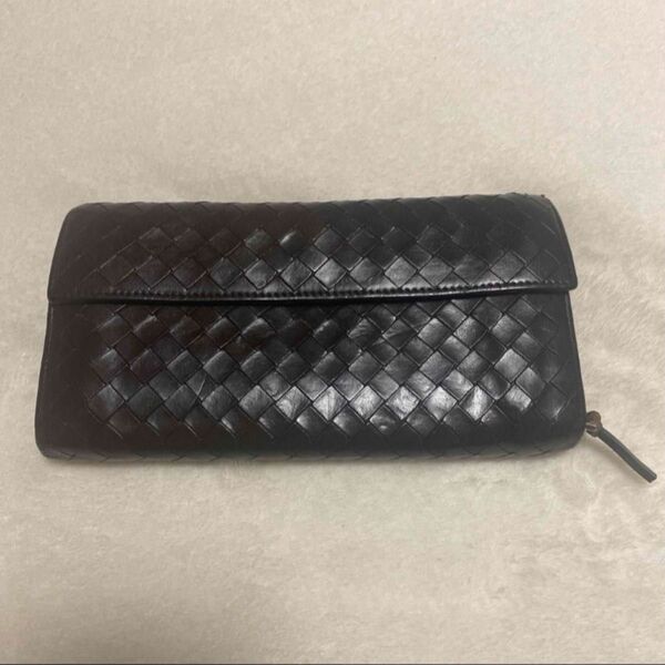 BOTTEGA VENETA ボッテガヴェネタ イントレチャート 長財布 ブラウン vintage