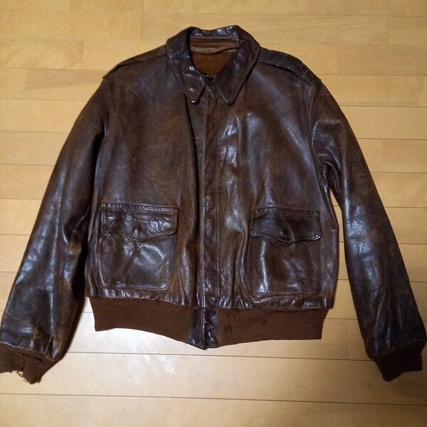 40s A-2 フライトジャケット 実物 vintage 馬革