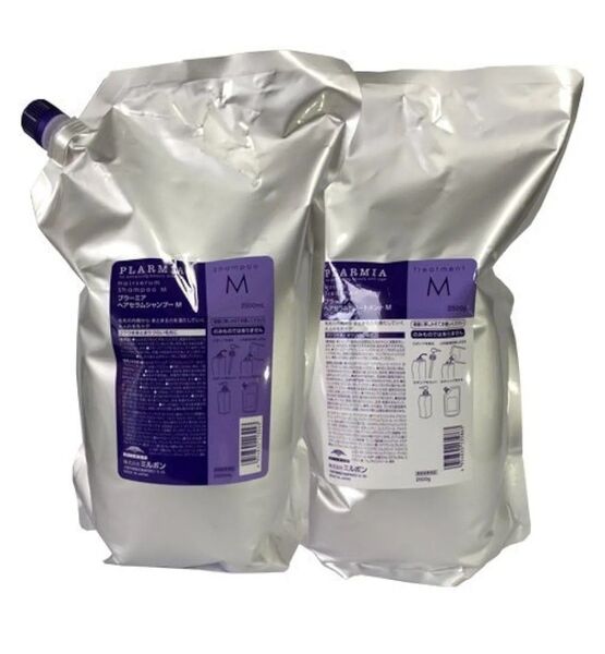 ミルボン プラーミア ヘアセラム シャンプーF&トリートメントF レフィルセット(2500ml+2500g)×1個