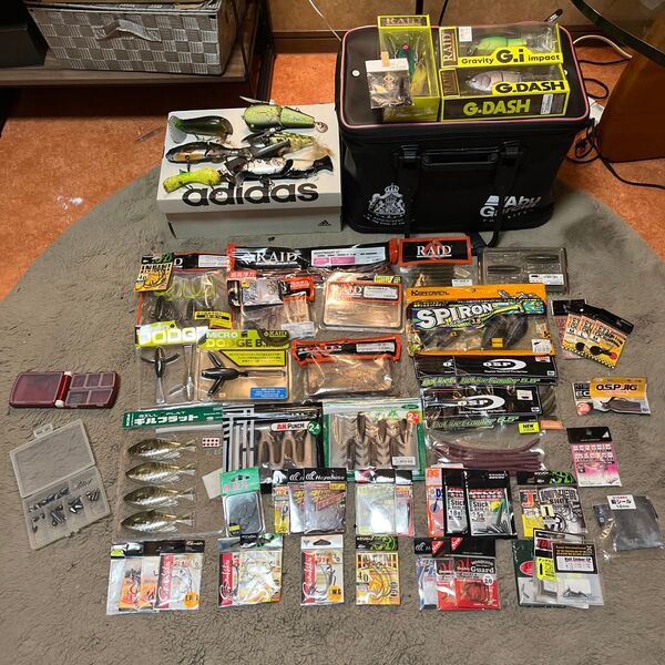バス釣り引退 ルアー ワーム シンカー大量 RAID JAPAN 一誠 メガバス