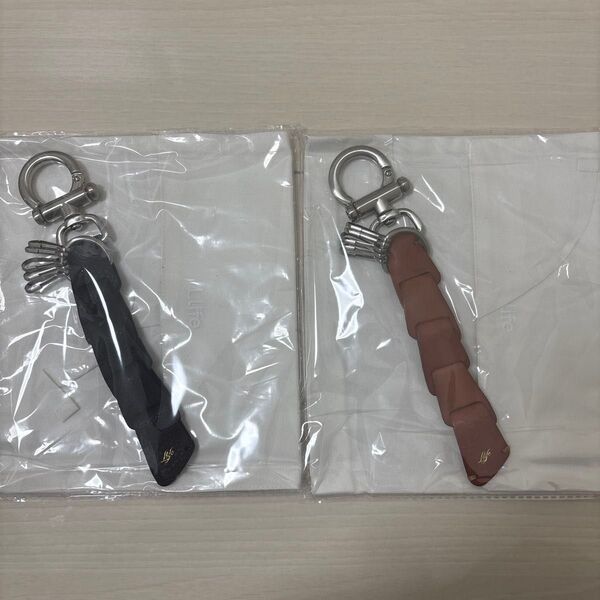 LIDNM Llife LEATHER KEY CHAIN 2本セット キーホルダー