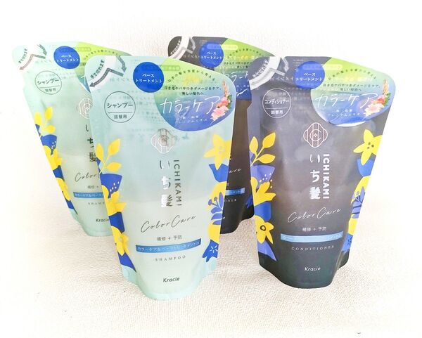 匿名配送 送料無料 いち髪 カラーケア シャンプー&コンディショナー 4袋