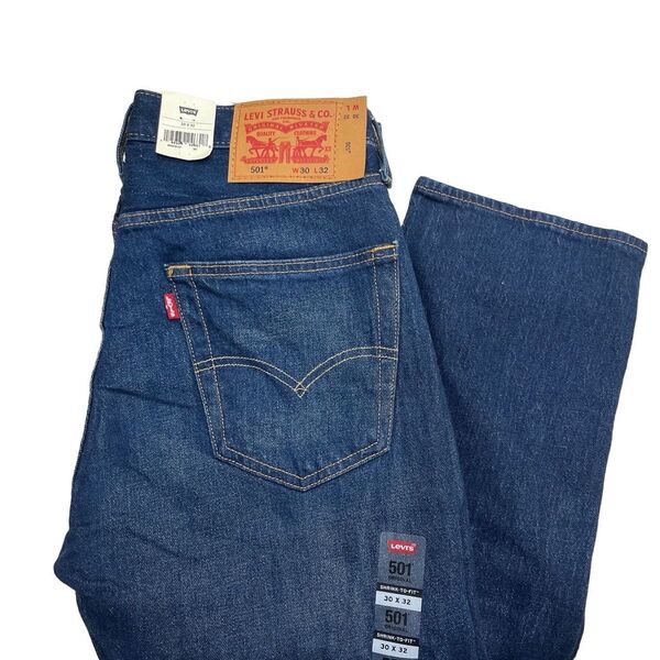 新品未使用 LEVI’S リーバイス 501オリジナル ネイビー W30 L32 リーバイス デニムパンツ ジーンズ
