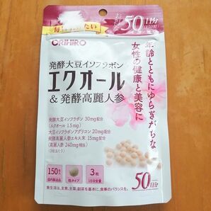 オリヒロ 発酵大豆イソフラボンエクオール&発酵高麗人参 徳用50日分 1袋