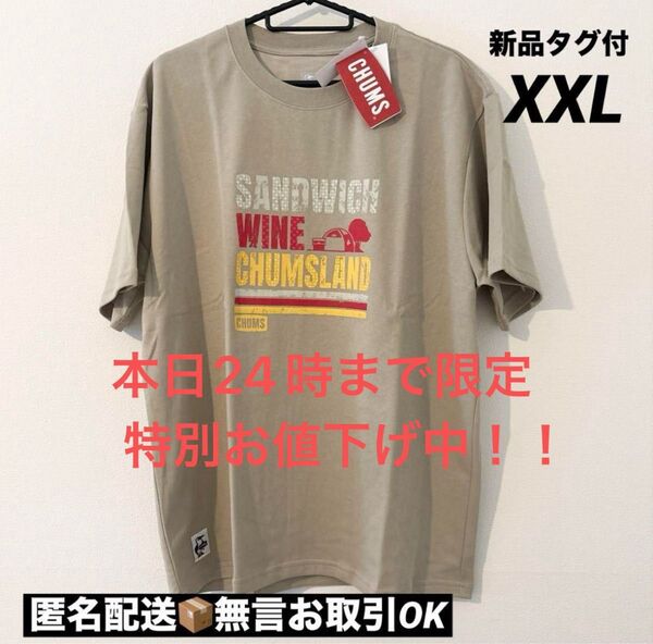 【新品タグ付】CHUMSチャムスTシャツ Go to the Picnic XXL 半袖