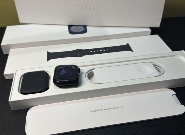 Apple Watch series8 45mm ミッドナイトアルミニウム GPSモデル バッテリー98% バンド未使用