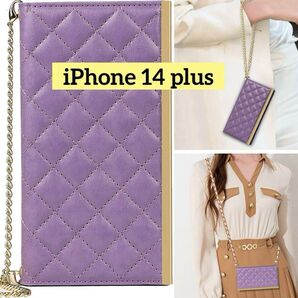 iPhone 14 Plus 6.7 ケース 手帳型 肩掛け 腕掛け