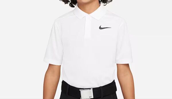 新品未使用 140cm 150㎝ NIKE ナイキ ジュニア キッズ ポロシャツ DRI-FIT 白 半袖ポロシャツ