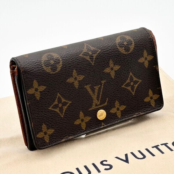 ルイヴィトン モノグラム 旧 ポルト フォイユ トレゾール コンパクト L字ファスナー LOUIS VUITTON 二つ折り財布