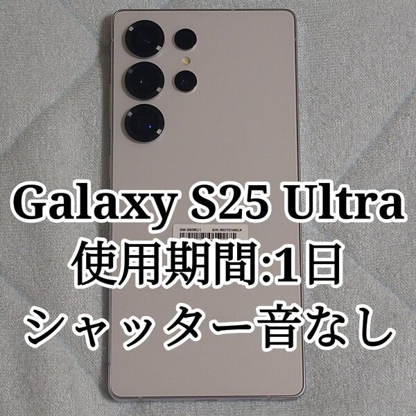 Galaxy S25 Ultra チタニウムシルバーホワイト 256GB