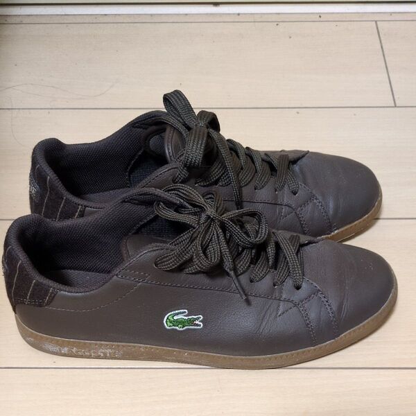 LACOSTE レザースニーカー ブラウン