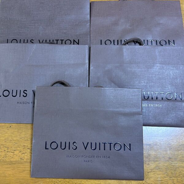 ◎折り畳まず発送◎ LOUIS VUITTON 紙袋 5枚 ショッパー ショップ袋 ルイヴィトン