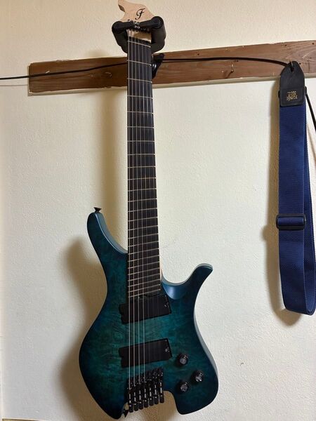 gfc 7弦 オーダー ヘッドレスギター 青緑